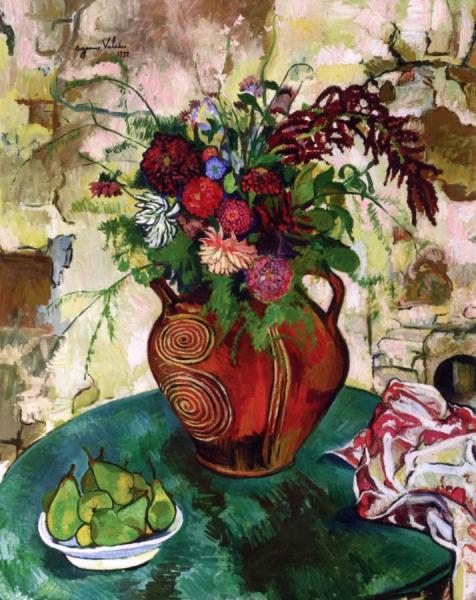 Still Life With Flowers And Fruit by Suzanne Valadon