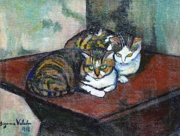 Two Cats by Suzanne Valadon