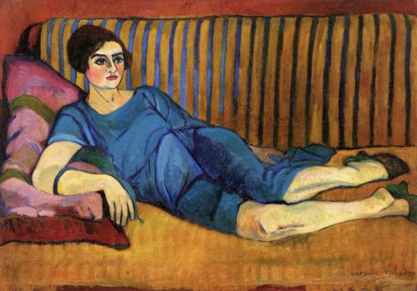 Woman Reclining On A Sofa by Suzanne Valadon