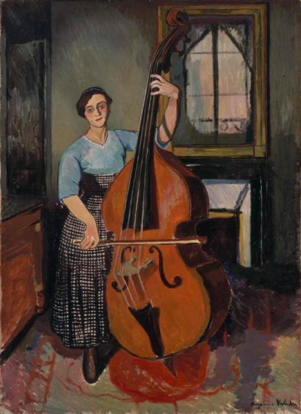 Woman With A Double Bass by Suzanne Valadon