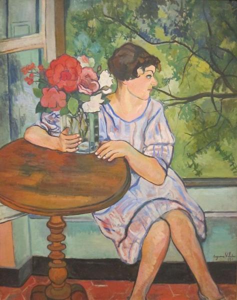 Young Girl In Front Of A Window by Suzanne Valadon