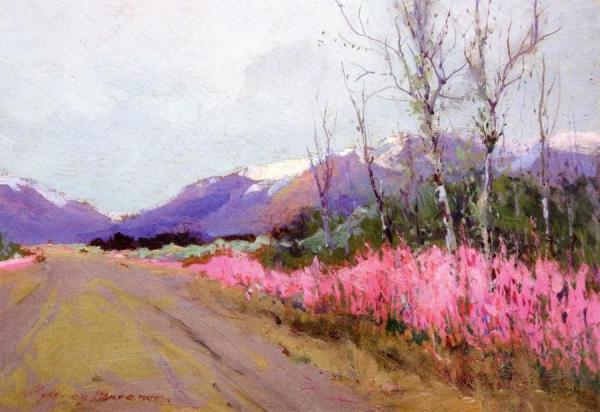 Fireweed Lane by Sydney Mortimer Laurence Oil Painting Reproductions