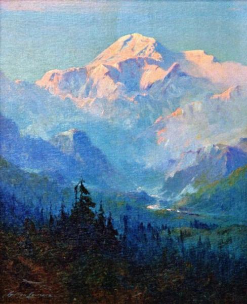 Mount Mckinley, Sunset by Sydney Mortimer Laurence Oil Painting Reproductions