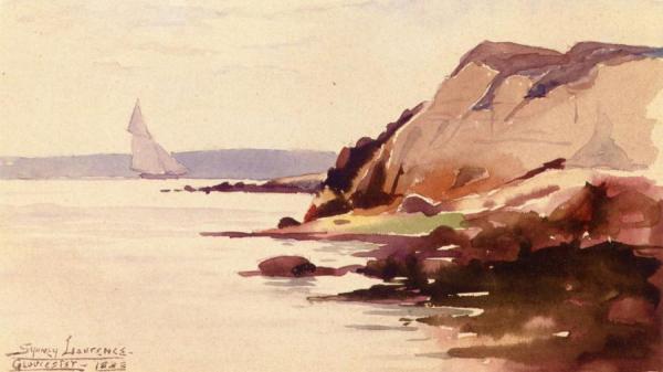 Sailing Off Gloucester Coast by Sydney Mortimer Laurence