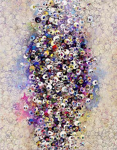 Who's Afraid Of Red, Yellow, Blue And Death by Takashi Murakami