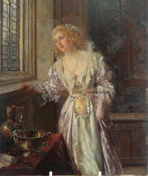 Lady At The Window by Talbot Hughes Oil Painting Reproductions