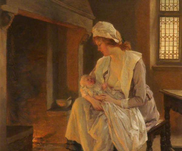 Mother And Child by Talbot Hughes