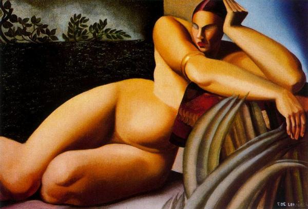 Tamara De Lempicka Nude On A Terrace