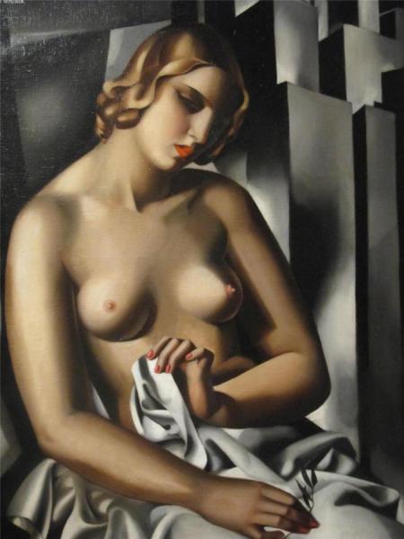 Nude With Buildings by Tamara De Lempicka