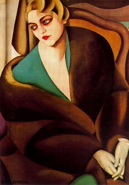 Portrait Of Baroness Renata Treves by Tamara De Lempicka