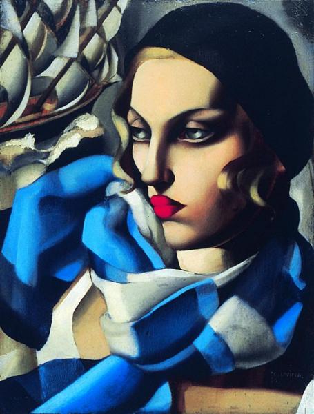 The Blue Scarf by Tamara De Lempicka