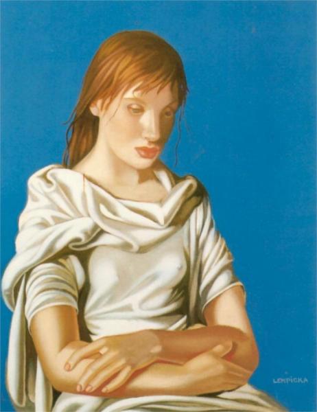 Young Lady With Crossed Arms by Tamara De Lempicka