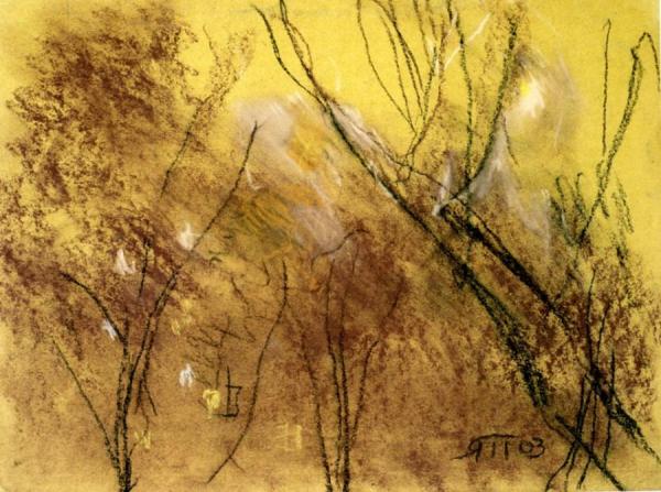 Evening, Snowfall by Tatiana Yablonskaya