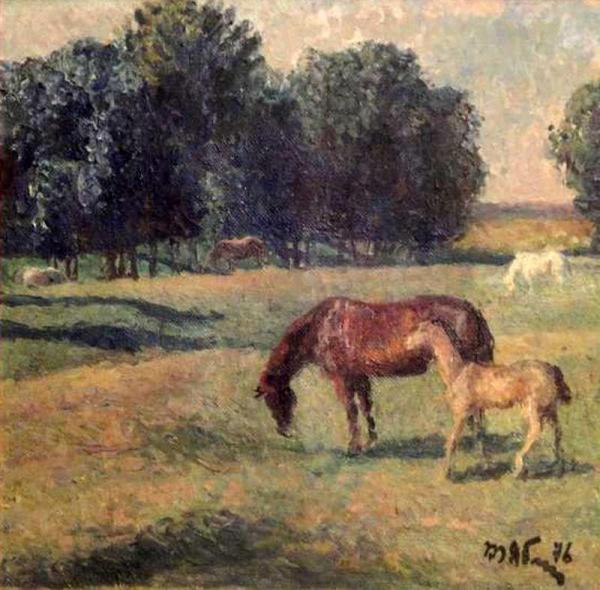 Horses Grazing by Tatiana Yablonskaya
