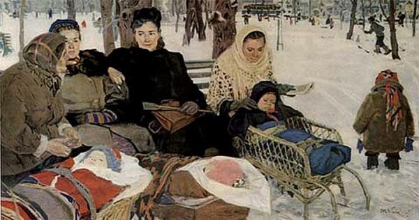 In The Park by Tatiana Yablonskaya Oil Painting Reproductions