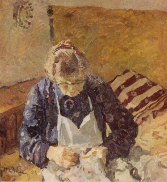 The Artist's Mother by Tatiana Yablonskaya Oil Painting Reproductions