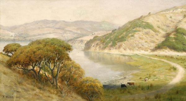 Landscape, 1902 by Thaddeus Welch Oil Painting Reproductions