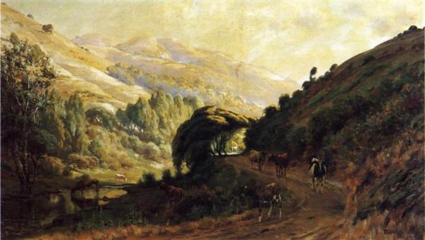 Landscape With Cows by Thaddeus Welch