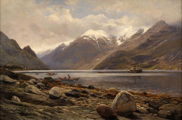 Blick Auf Den Folgefond-gletscher Am Sörfjord, 1917 by Themistocles Von Eckenbrecher
