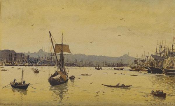Themistocles Von Eckenbrecher View On The Golden Horn, Constantinople