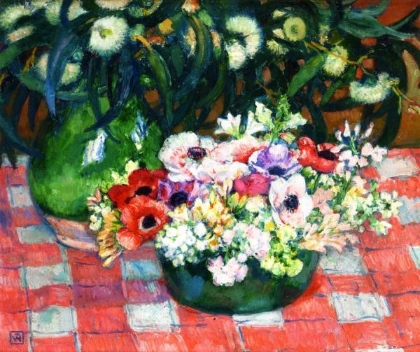 Anemones And Eucalyptus by Theo Van Rysselberghe