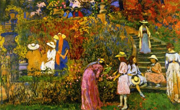 At The Foot Of The Great Staircase, Study by Theo Van Rysselberghe