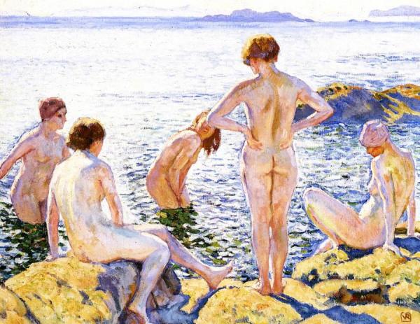 Bathers by Theo Van Rysselberghe
