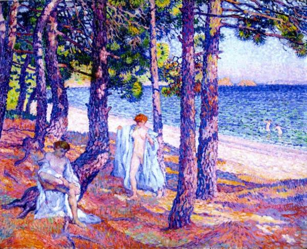 Bathers Under The Pines, At Cavalliere by Theo Van Rysselberghe
