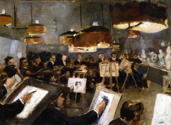 Drawing Class At The Academy by Theo Van Rysselberghe