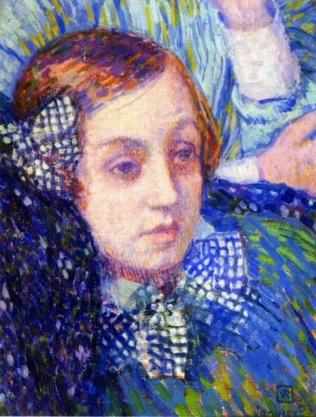 Elizabeth With Ribbons by Theo Van Rysselberghe