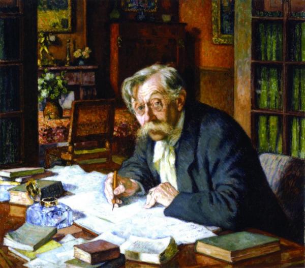 Emile Verhaeren Writing by Theo Van Rysselberghe