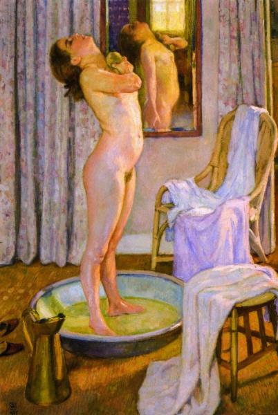 Girl In Bath by Theo Van Rysselberghe