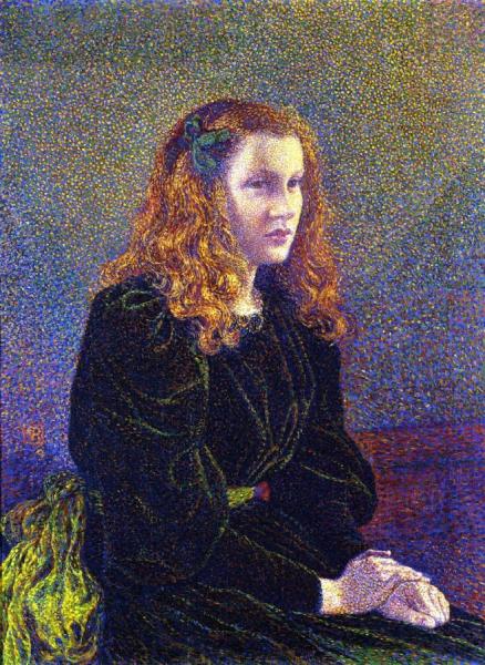 Girl In Green by Theo Van Rysselberghe Oil Painting Reproductions