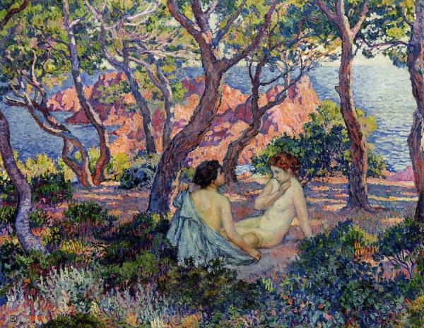 In The Shade Of The Pines by Theo Van Rysselberghe