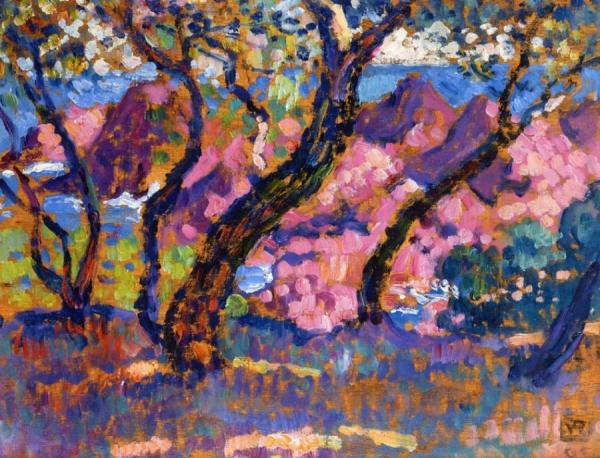 In The Shade Of The Pines (study) by Theo Van Rysselberghe