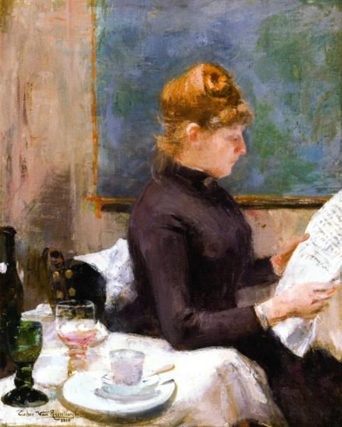 Lady Reading by Theo Van Rysselberghe