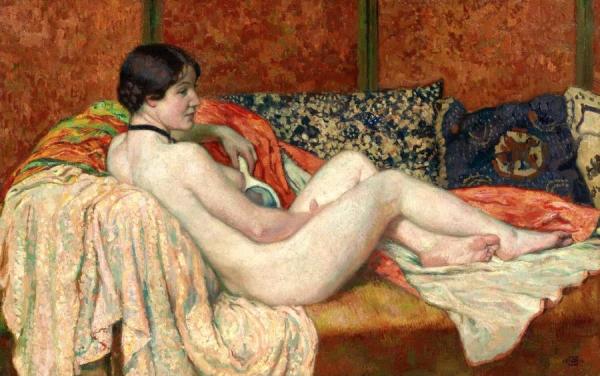Model Resting by Theo Van Rysselberghe