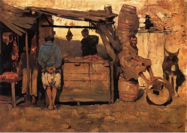 Moroccan Butcher Shop by Theo Van Rysselberghe