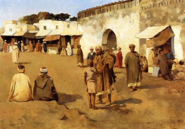 Moroccan Market by Theo Van Rysselberghe