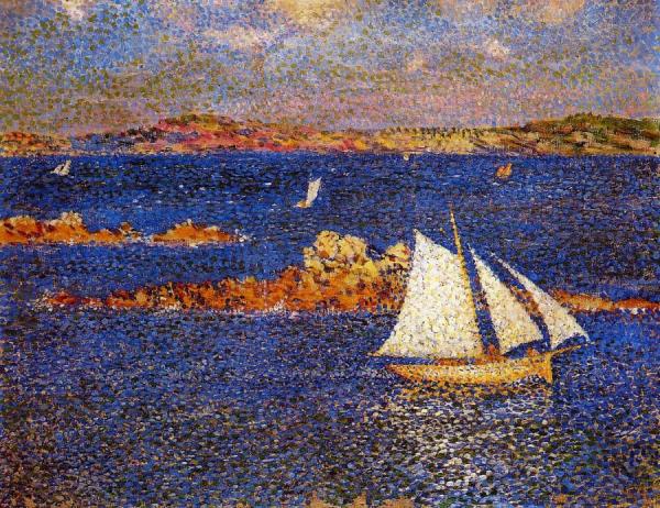 Near The Rocks Of Per-kiridec by Theo Van Rysselberghe
