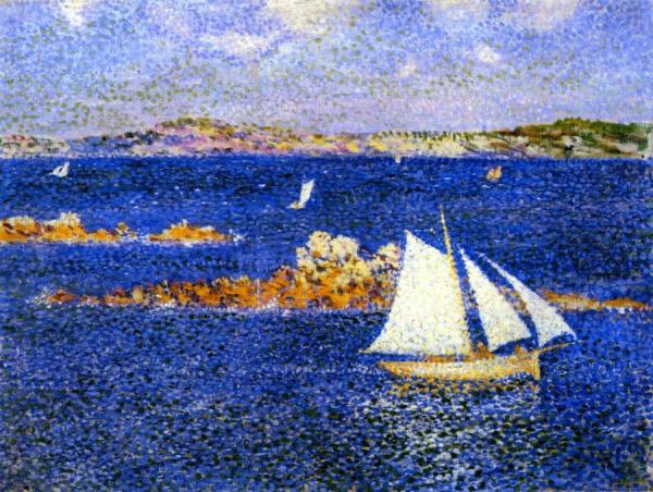 Near The Rocks Of Per Kiridec, Roscoff by Theo Van Rysselberghe