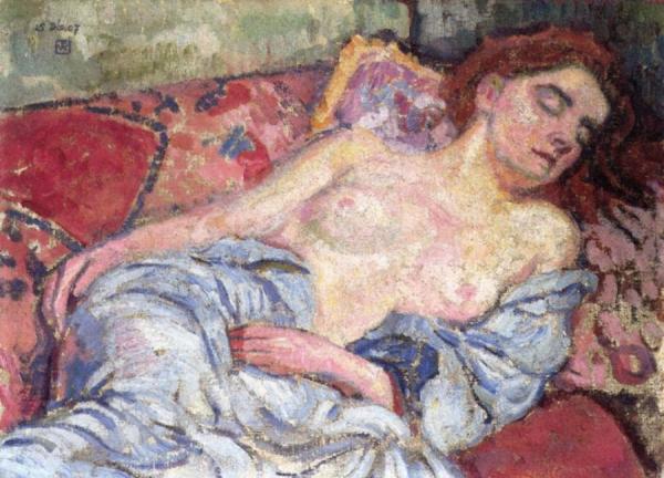 Nude On A Divan by Theo Van Rysselberghe