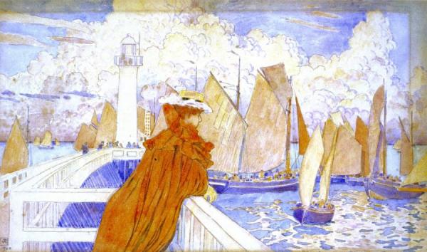 On The Jetty by Theo Van Rysselberghe
