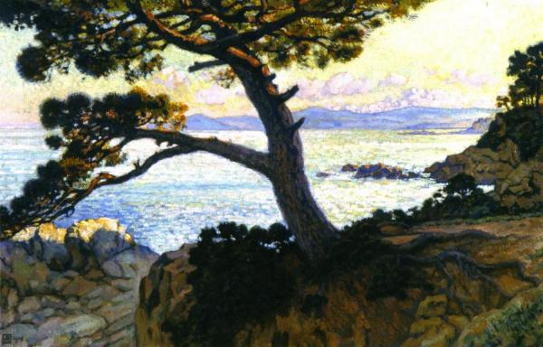 Pine At La Fossette, Sunset by Theo Van Rysselberghe