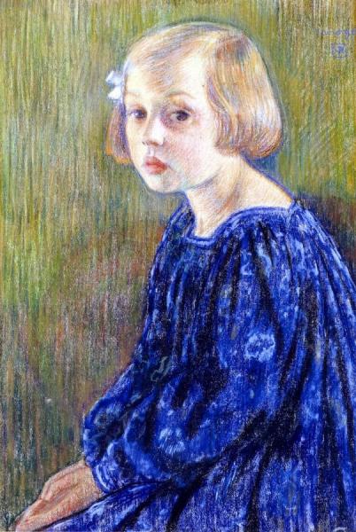 Portrait Of Elizabeth Van Rysselberghe by Theo Van Rysselberghe