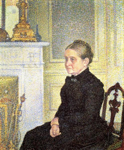Portrait Of Madame Charles Maus by Theo Van Rysselberghe