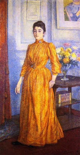 Portrait Of Madame V.r. by Theo Van Rysselberghe