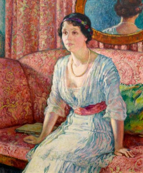 Portrait Of Margarethe Kühlmann-stumm by Theo Van Rysselberghe