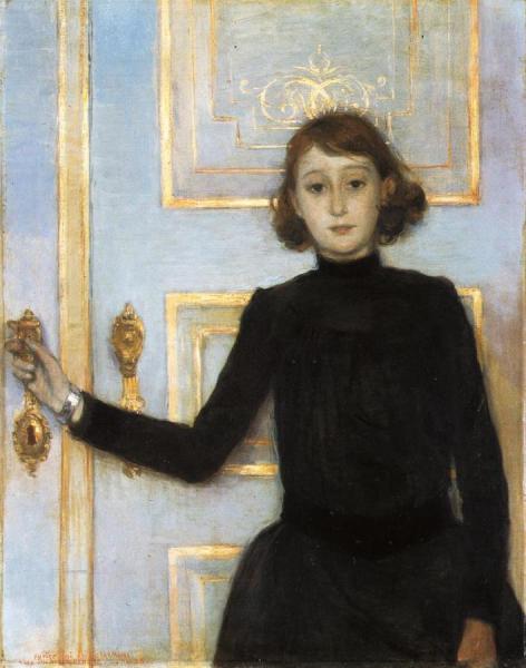 Portrait Of Marguerite Van Mons by Theo Van Rysselberghe