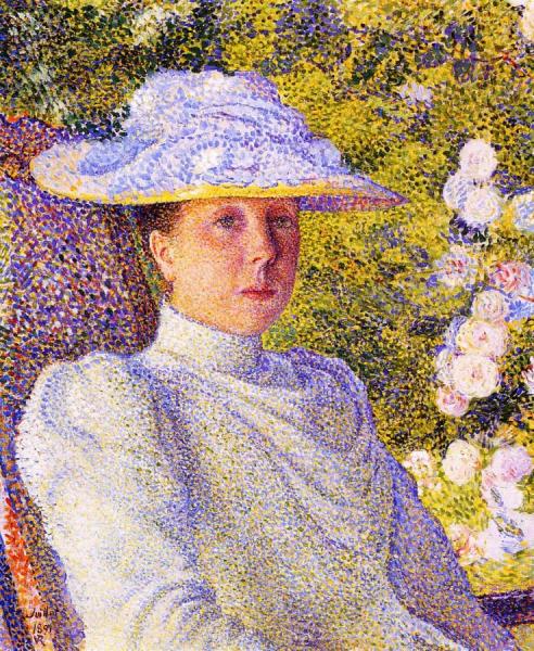 Portrait Of Mathilde Vereeken by Theo Van Rysselberghe